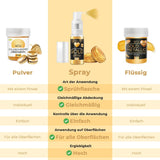 He-Ju Metallic Gold Płynny barwnik spożywczy 25ml, jadalny brokat do napojów i żywności (metaliczne złoto, 25ml)