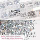 5820 Stück Strasssteine ​​​​Nägel, Glitzersteine ​​​​Nägel Und Halbrunde Perlen, AB Kristall Rhinestones, Flatback Nagel Steine ​​Mit Pinzette Und Stift Für Nagel/Diy (Mehrere Größen Und Farben)