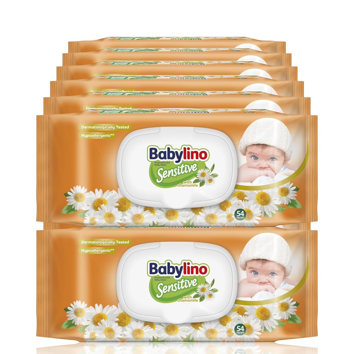 Chusteczki dla niemowląt Sensitive, 0% substancji zapachowych, 98% naturalnej formuły przywracającej równowagę pH skóry, pieczęć świeżości, 54 chusteczki