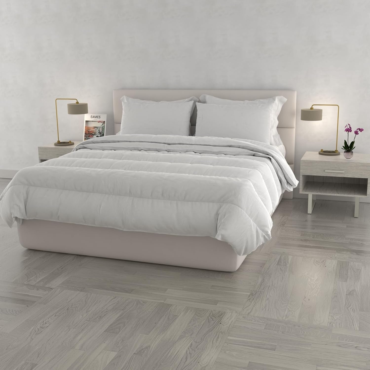Kołdra Prestige, 4 pory roku, Made in Italy, biała, 150 X 200 cm Kołdry i kołdry Naty Shop 250X200Cm