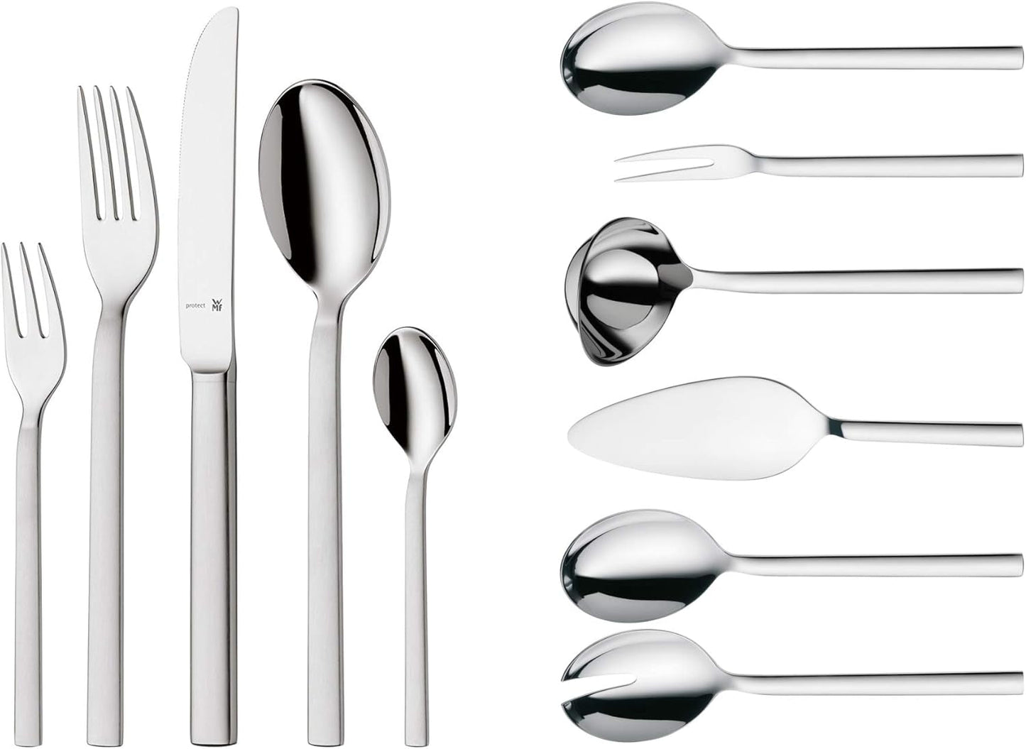 Zestaw sztućców ze stali nierdzewnej WMF Lyric plus dla 6 osób, 30 lub 66 sztuk Kitchen Naty Shop 66-Teilig