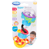 Playgro Rattle Super Shaker - grzechotka dla niemowląt - grzechotka - grzechotka dla dzieci - grzechotka - umiejętności motoryczne - zabawka dla dziecka - zdolności motoryczne dla niemowląt - kolorowe zabawki Bebe Naty Shop