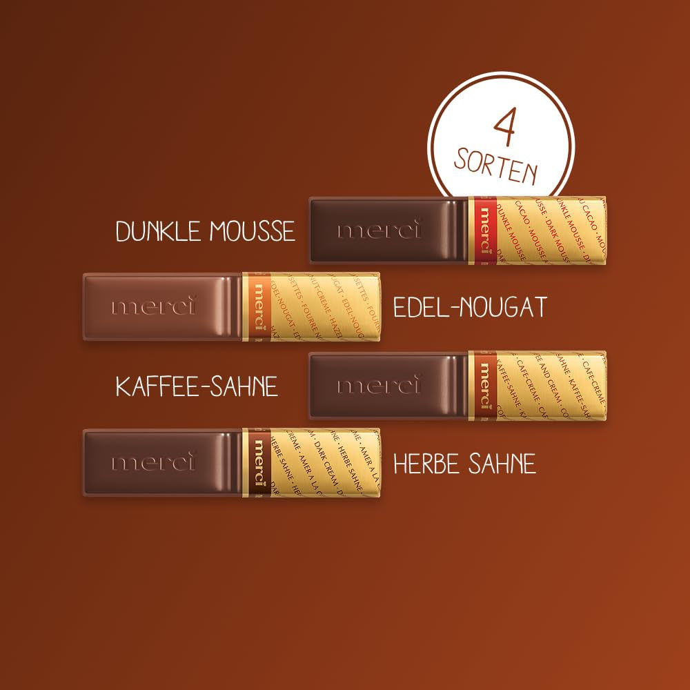 Finest Selection odmiana ciemnej czekolady – 6 x 250g – Specjały z rafinowanej ciemnej czekolady – Praliny z nadzieniem i bez