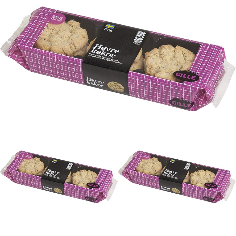 Gille Szwedzkie Ciasteczka Owsiane, 175g (1 opakowanie)