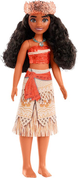 Mattel DISNEY Moana – przegubowa lalka modowa z brokatowym strojem, odpinaną opaską na głowę i naszyjnikiem, dla dzieci w wieku od 3 lat, HPG68