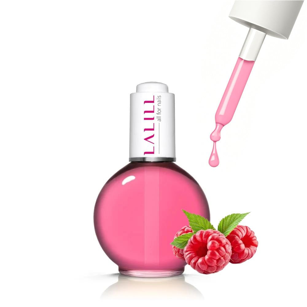 LALIILL Oliwka do skórek paznokci 75 ml - Himbeere Nagelpflegeöl - Nagelöl Pflege Für Nägel Nagelhaut - SPA Maniküre Naildesign Hände - Wegańskie - Z pipetą