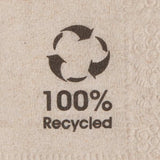 Organiczne, ekologiczne serwetki wykonane z papieru makulaturowego I Wysokiej jakości serwetki papierowe 10 X 10 cm I 100 sztuk Serwetki koktajlowe Niebielone Biodegradowalne Kompostowalne