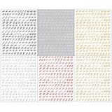 6 Blatt Nagelsticker Alte Alphabetzahlen Nagelaufkleber Selbstklebend Alte Briefe Nail Art Naklejka Dekoracja Nageldesign Zubehör