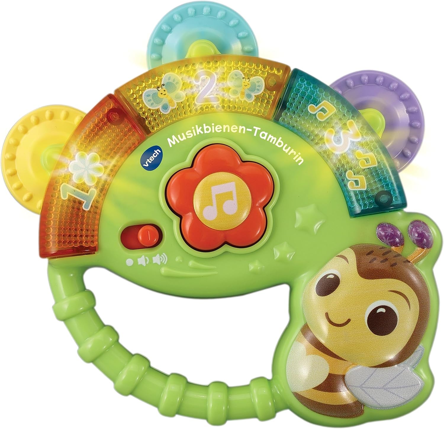 Tamburyn Vtech Baby Musical Bee - zabawka muzyczna z liczbami, zabawnymi dźwiękami, zdaniami i piosenkami - na 3-36 miesięcy Zabawki dla dzieci Naty Shop Domyślny tytuł