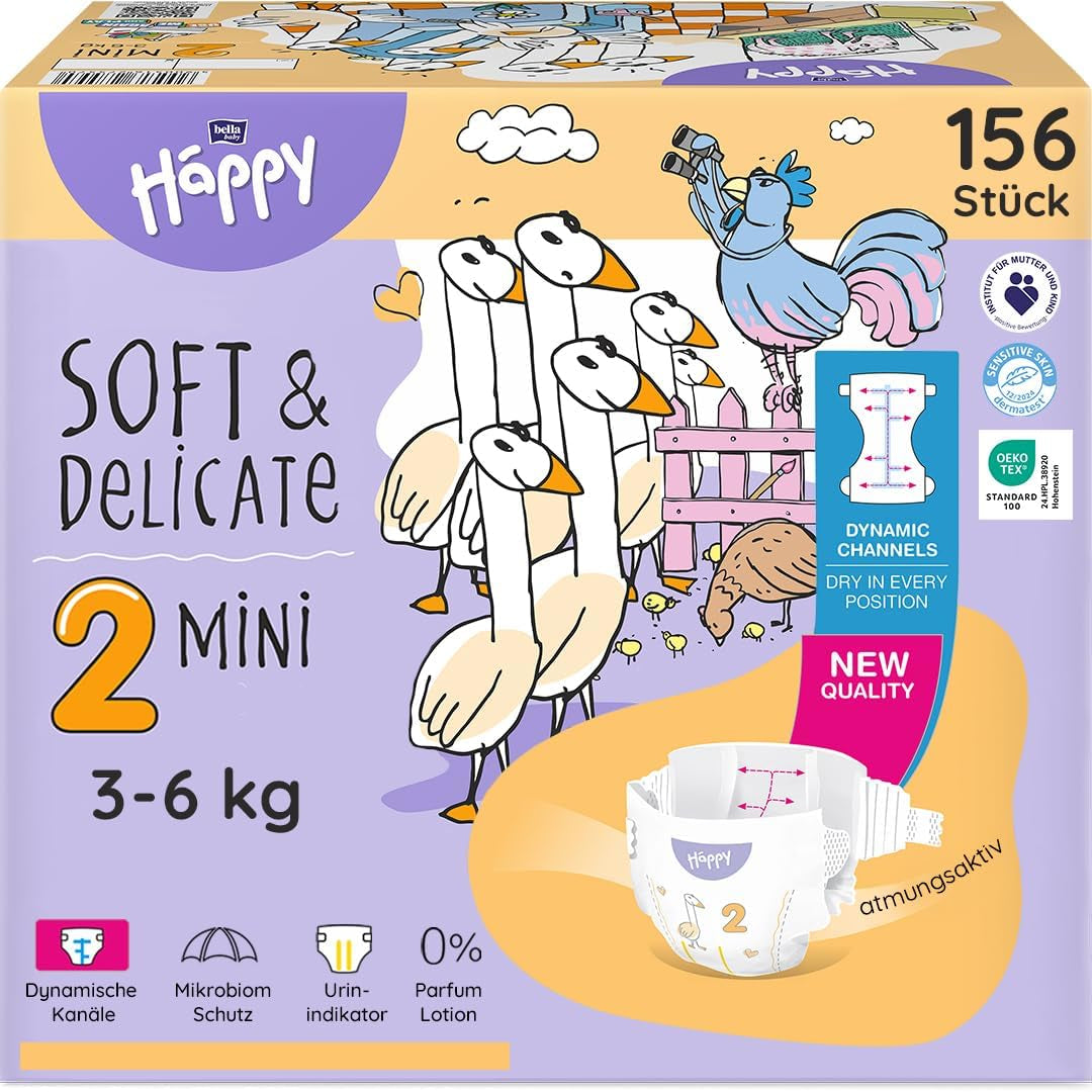 Pieluchy Bella Baby Happy Premium, rozmiar 6, Junior Extra, 15+ kg, 96 sztuk, pieczęć DERMATEST i OEKO-TEX, pieluchy jednorazowe