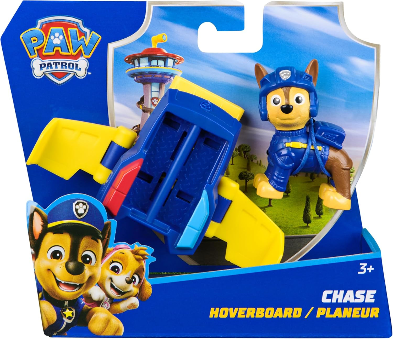 PAW PATROL Chase Action Pup Mini samolot ratowniczy ze składanymi skrzydłami Zabawka dla dzieci w wieku 3 lat Figurki Naty Shop