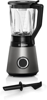 Mikser stojący Bosch Vitapower Serie 4 MMB6172SN, wersja Verbesserte, 10 Jahre Motorgarantie, Edelstahl-Klingen, 1,5 l Glasbehälter, Spülmaschinenfeste Teile, 30 000 U/Min, 1200 W, Silver Kitchen Naty Shop