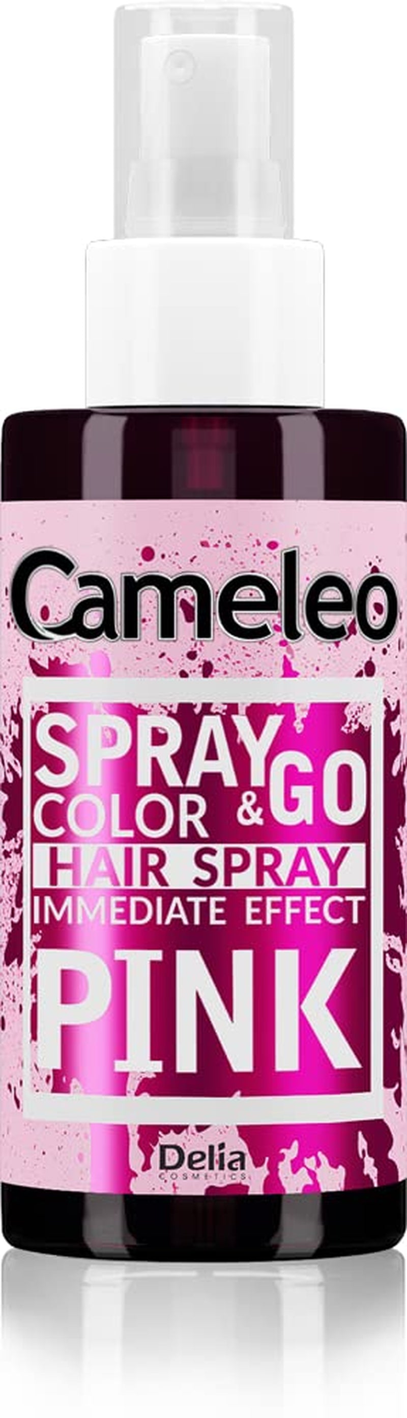 Cameleo - Spray & Go - spray do farbowania włosów - fioletowy - do włosów blond, platynowego blondu i siwych - po prostu spryskaj i gotowe - półtrwały - natychmiastowy efekt - karnawałowa farba do włosów - 150 ml Naty Shop Pink Hair Dye 150 ml (1 opakowanie)