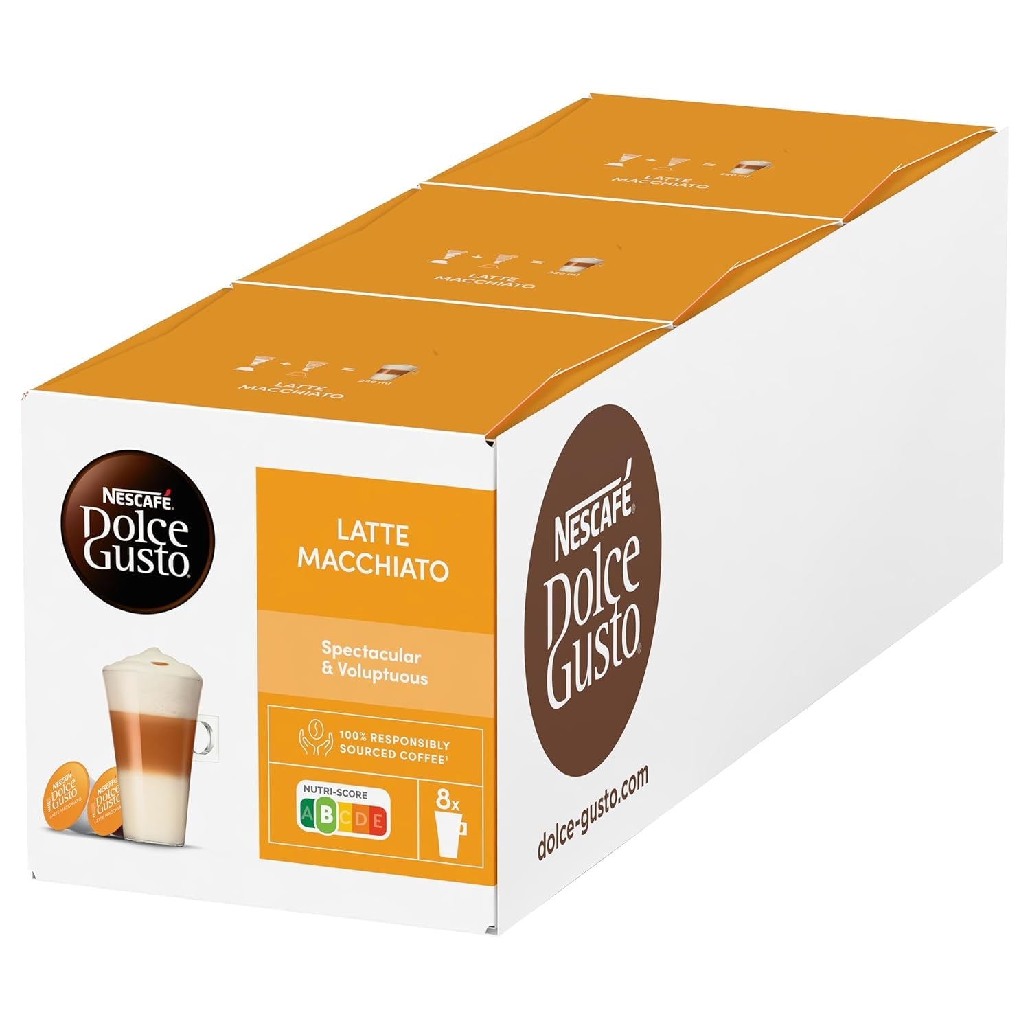 NESCAFÉ DOLCE GUSTO Latte Macchiato Kaffeekapseln Pakiet 6 sztuk (6 x 16 Kapseln)
