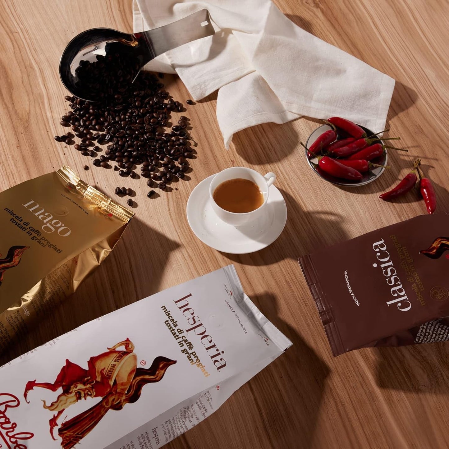 Caffè Barbera - Zestaw do kawy z 3 mieszankami - 1870