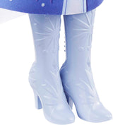 Mattel Disney Lalka Księżniczka Elsa, Lalka Królowej Lodu w kombinezonie podróżnym, czesane blond włosy, telefon komórkowy, rozszerzana spódnica i buty, prezenty Disneya, 3-letnie zabawki, lalki HLW48 Naty Shop