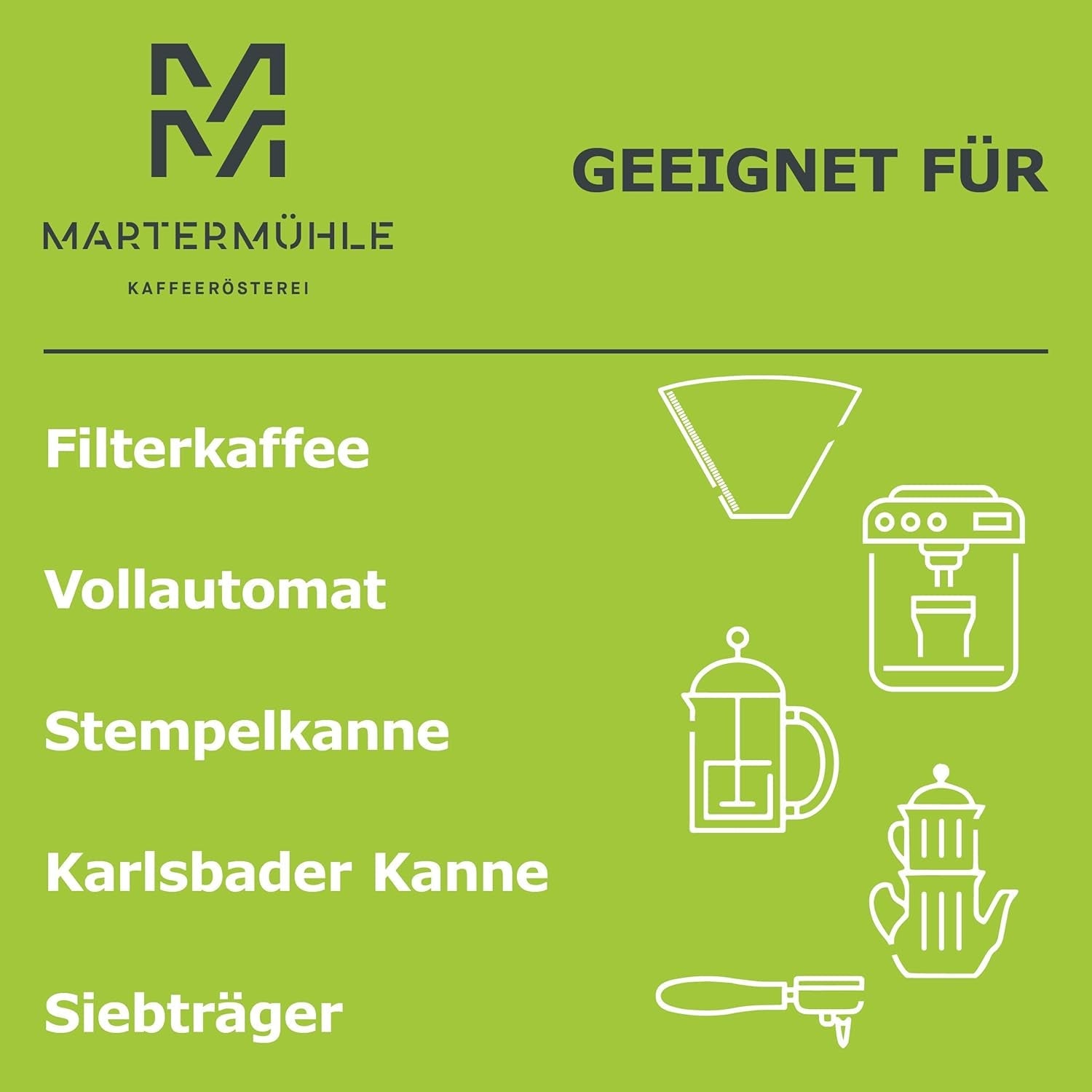 Martermühle Peru Bio Kaffeebohnen 1kg mittelkräftig I Arabica I Aromat: mleczna czekolada, nuty kwiatowe, orzechy I Ganze Bio Kaffee-Bohnen schonend geröstet, säurearm