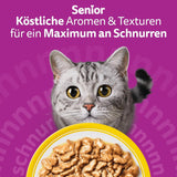 Whiskas 7+ Mokra karma dla kotów Wybór drobiu w sosie 24 x 85 g (2 opakowania) - Wysokiej jakości mokra karma dla kotów od 7 lat w 48 saszetkach