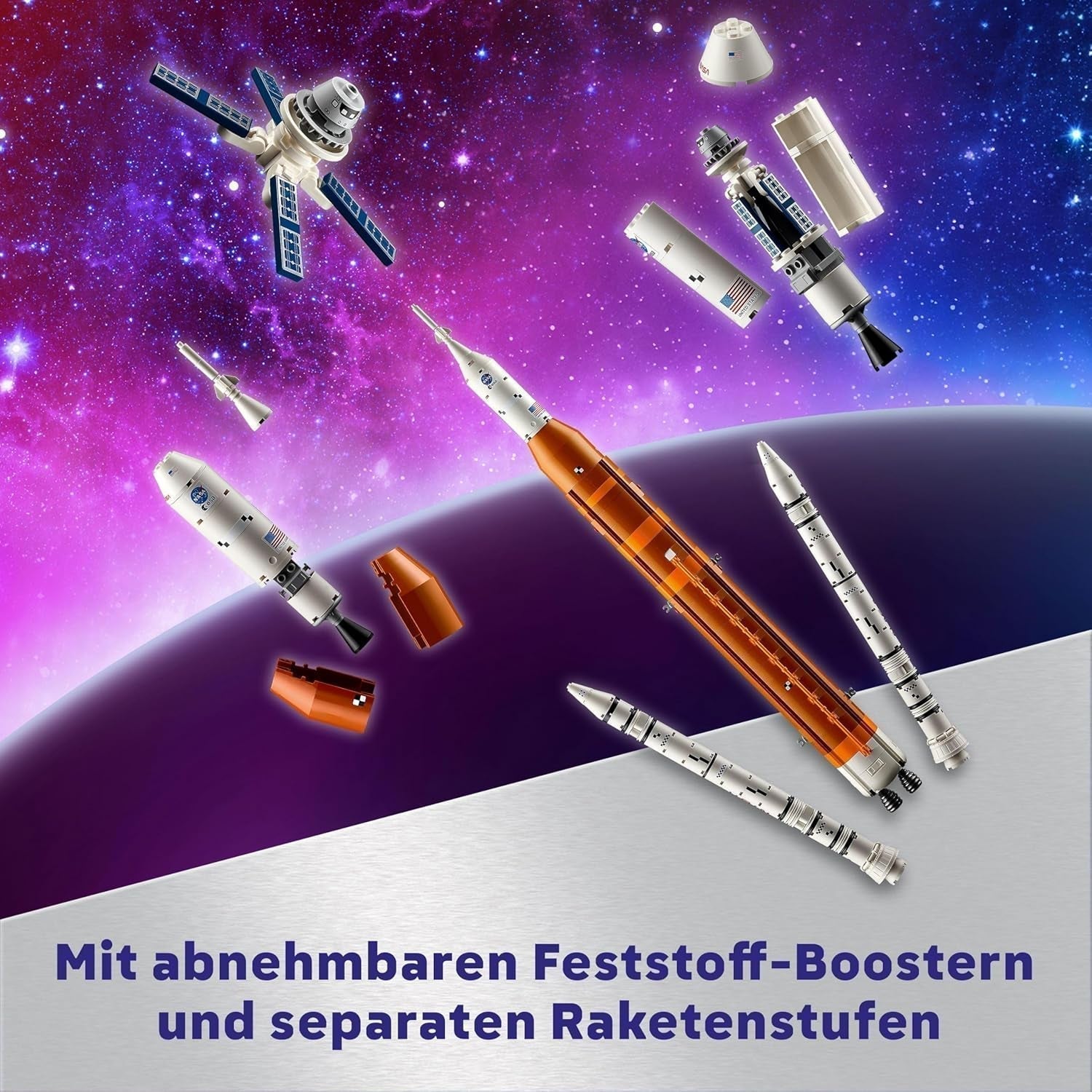 LEGO Icons NASA Artemis Platforma startowa Prezent do salonu lub biura Zestaw do budowania dla dorosłych z kapsułą kosmiczną Orion i platformą startową Przedmiot kolekcjonerski 10341 Zestawy do budowania Besuche den LEGO-Store