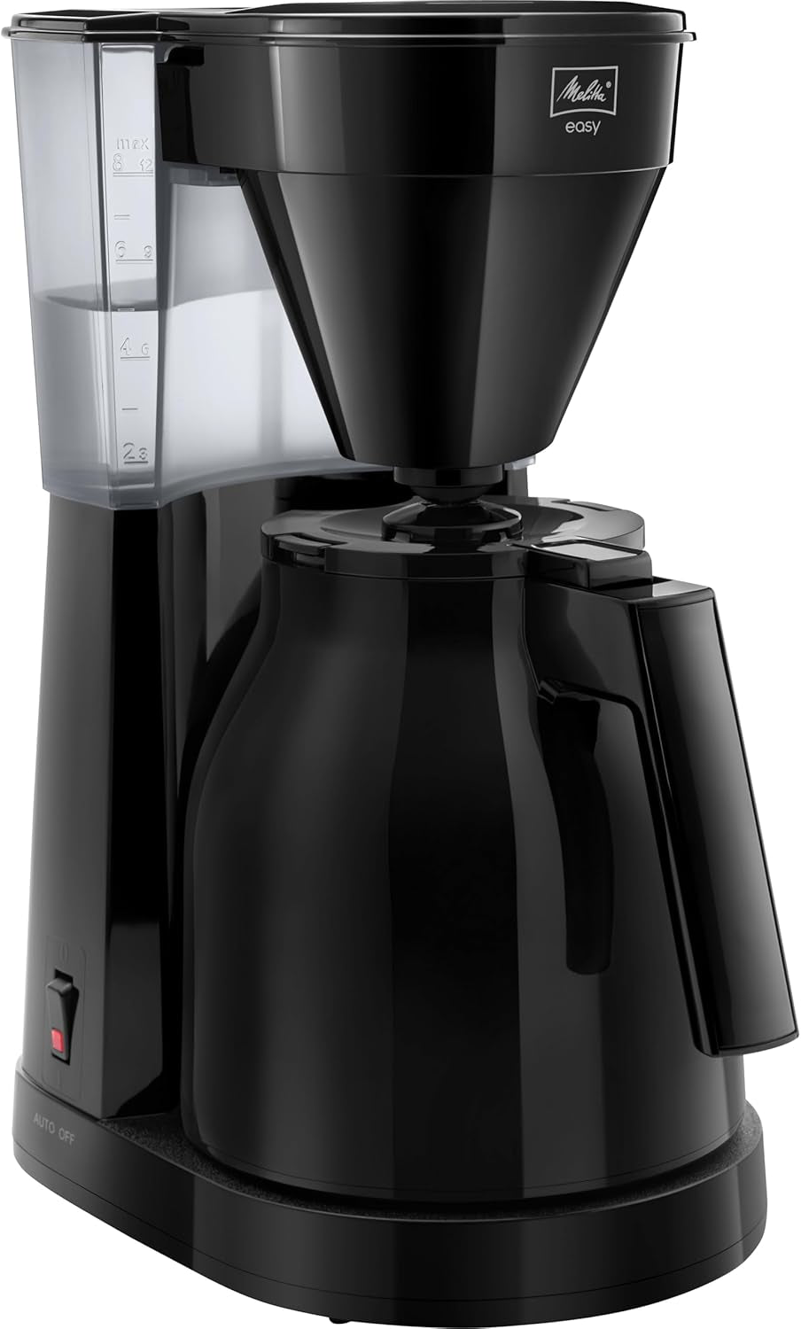 Melitta Easy – Ekspres do espresso z filtrem i szklaną karafką, na 10 filiżanek kawy, czarny