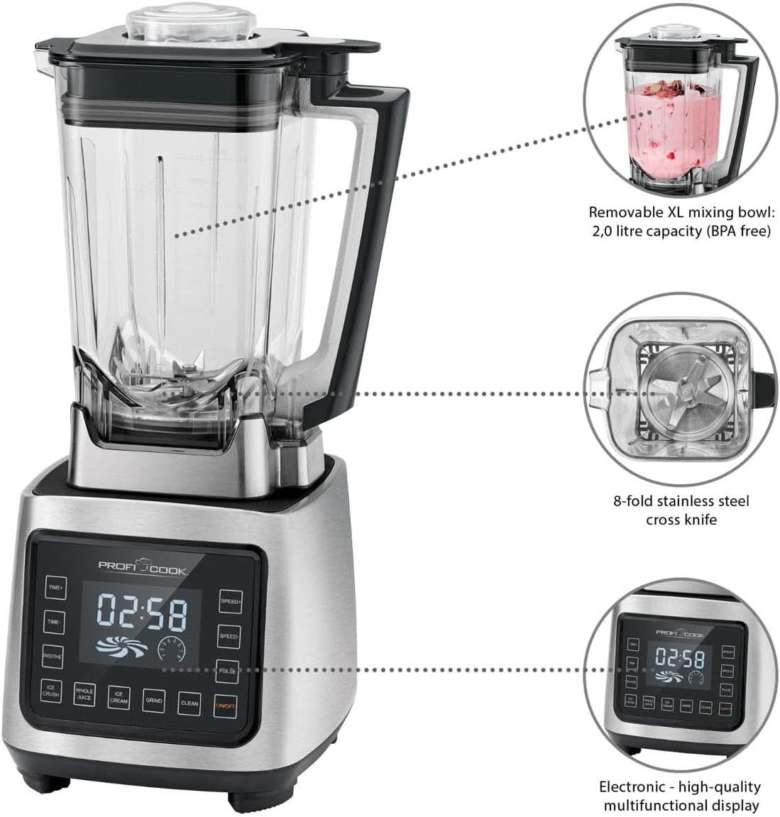 Profi Mikser/Maszyna do Smoothie PC-UM 1127 Kitchen Naty Shop