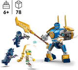LEGO NINJAGO Mech bojowy Jaya, zabawka ninja dla dzieci z figurkami, w tym minifigurką Jaya z mini kataną, figurkami i mechem, mały prezent dla kreatywnych chłopców i dziewcząt od 6 lat 71805 Zestawy do budowania Besuche den LEGO-Store