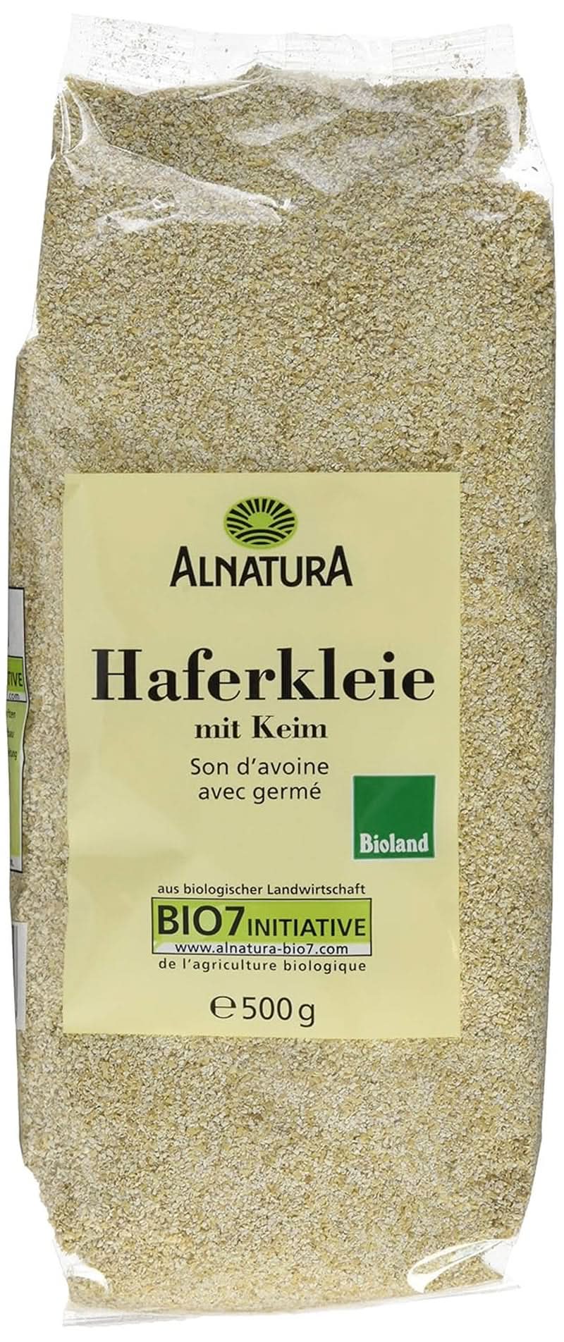 Ekologiczne otręby owsiane z kiełkami, 500 gramów Cereale Naty Shop
