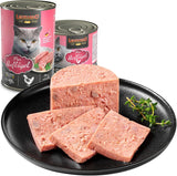 LEONARDO Nassfutter für Katzen, Geflügel pure, 6X 800g Dose, Katzenfutter getreidefrei, Alleinfutter, wyprodukowano w Niemczech