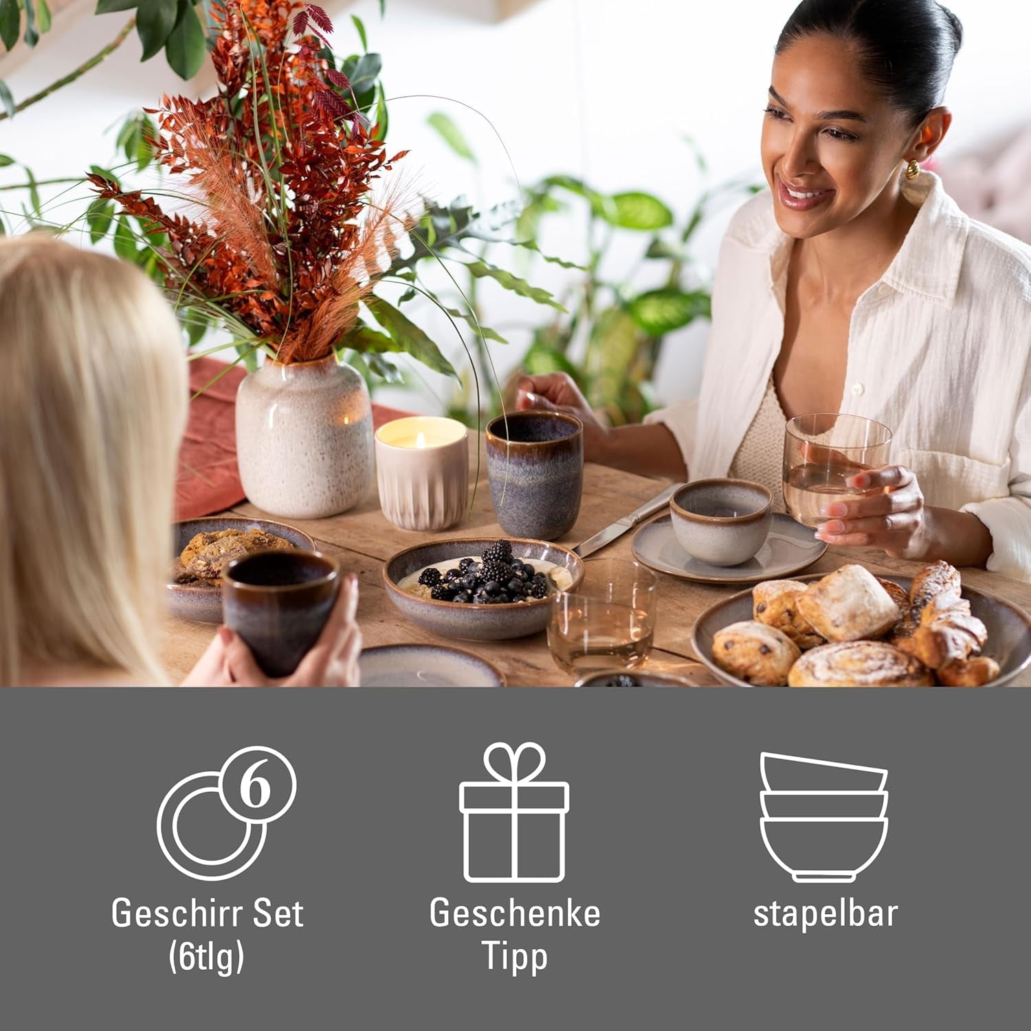 Zestaw śniadaniowy Lave beżowy marki Villeroy & Boch, 6 sztuk