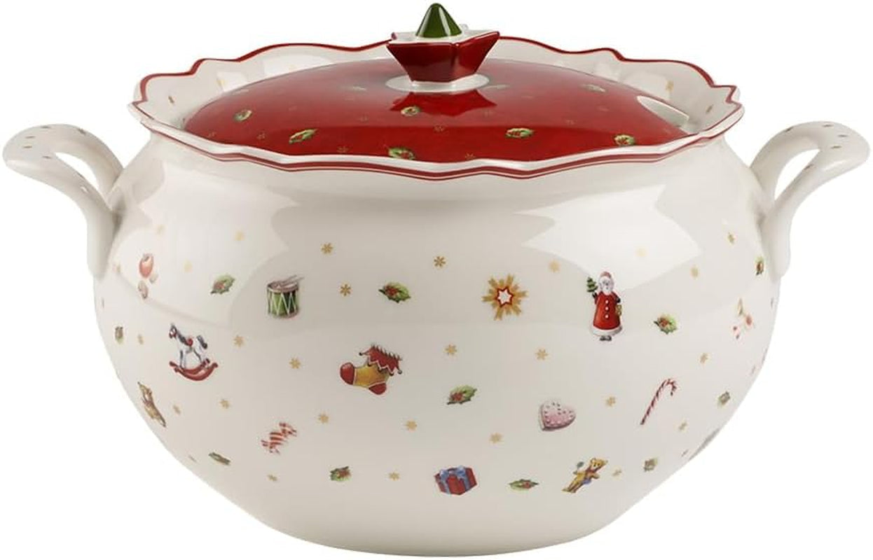 Terrina Delight firmy Villeroy & Boch, 3 litry, porcelana premium, biało-czerwona