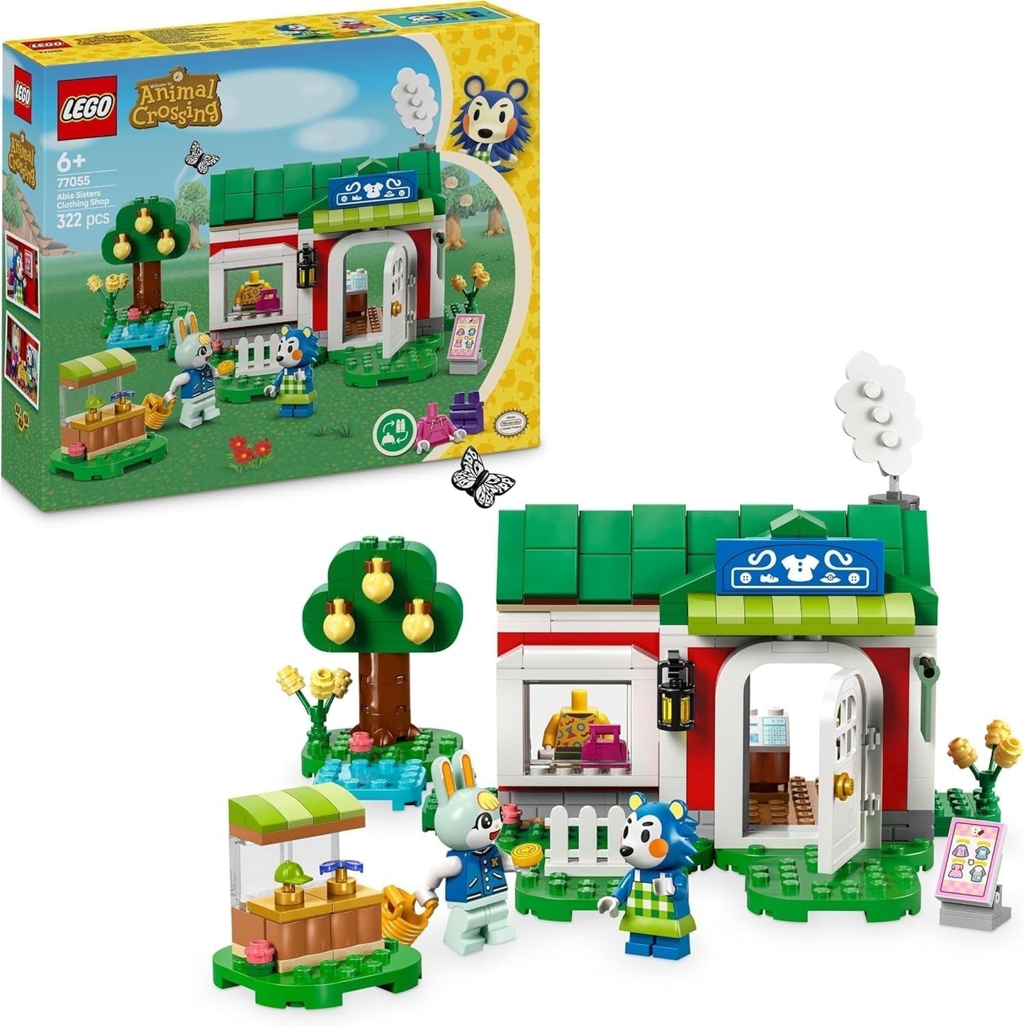 LEGO Animal Crossing Tailoring Sisters Kreatywny zestaw do budowania do odgrywania ról Prezent dla dziewcząt, chłopców i fanów gier wideo Zestaw przygodowy w wieku od 6 lat 77055 Zestawy do budowania Besuche den LEGO-Store Default Title