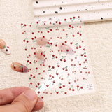 JMEOWIO 3D Nagelsticker Kirsche Nail Art Naklejka Selbstklebend Nagelaufkleber 5D Stereoskopisch Dekoration Nageldesign Zubehör 1 Blatt