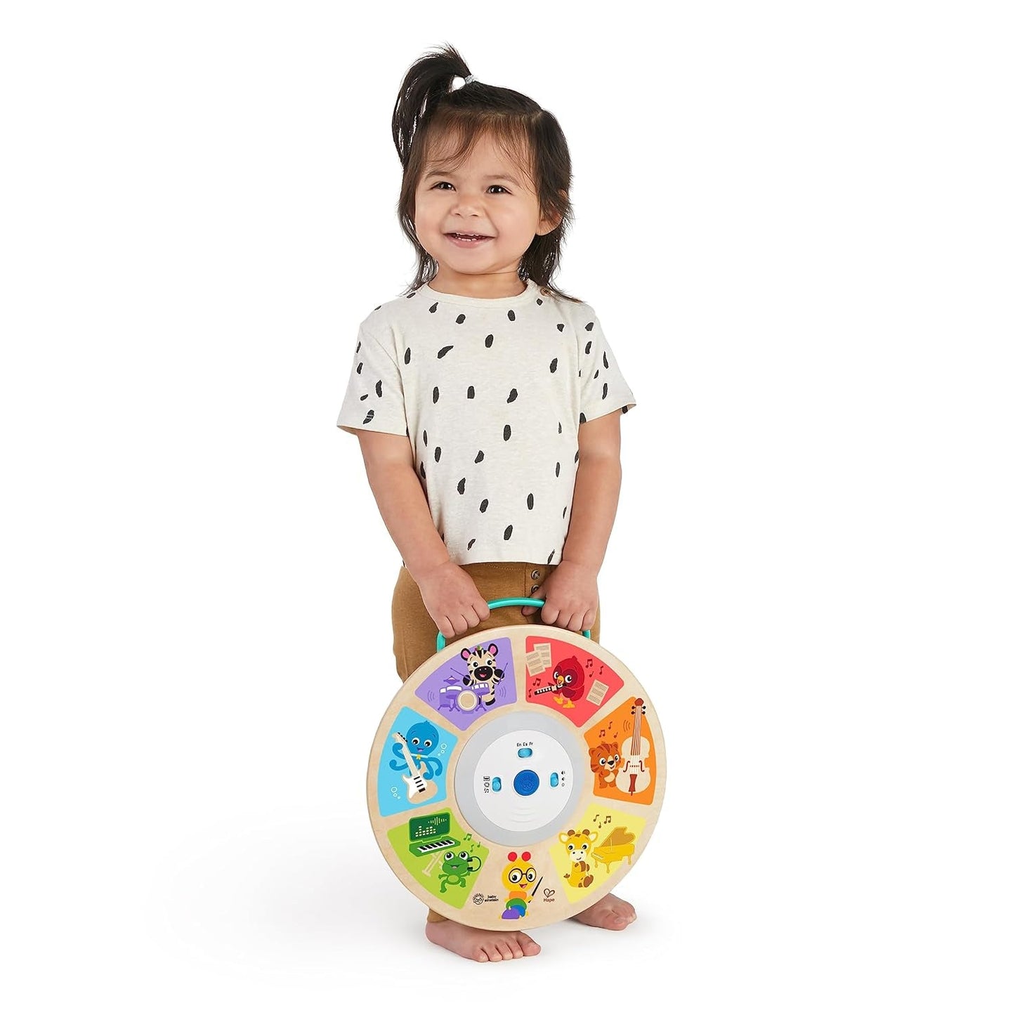 Mały Einstein, Hape, Cal's Smart Sounds Symphony Magic Touch Drewniana elektroniczna zabawka aktywna w 3 językach (angielskim, francuskim i hiszpańskim), 3 tryby, od 6 miesiąca życia Zabawki dla dzieci Naty Shop