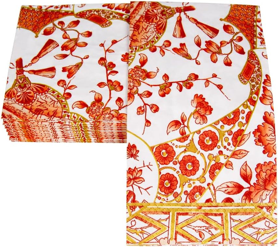 Serwetki dla gości z porcelany Coral Gold, 15 szt. w opakowaniu