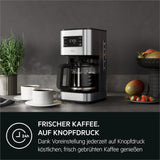 Ekspres AEG Deli 5, 1,5 l, programowalny timer, funkcja utrzymywania ciepła, wyłącznik bezpieczeństwa, wskaźnik poziomu wody, optymalne dozowanie, funkcja zapobiegająca kapaniu, stal nierdzewna, CM5-1-6ST