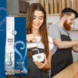Helmut Sachers Kaffee - mieszanka wiedeńska, moc 3/5, 100% arabiki, całe ziarna kawy, 6 x 500 g Naty Shop