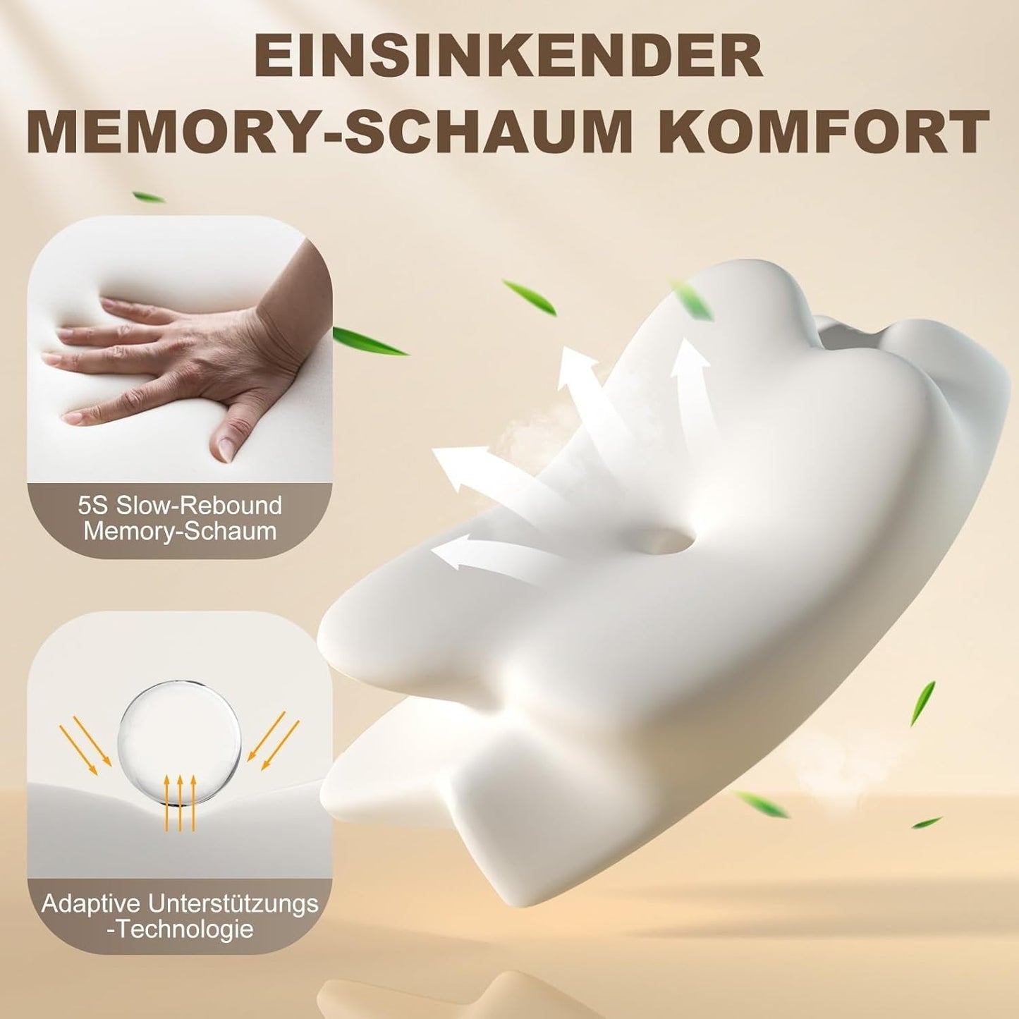 Ergonomiczna poduszka do spania na boku - poduszka na szyję Poduszka uśmierzająca ból szyi i ramion Ortopedyczna pianka zapamiętująca kształt szyi Poduszka podtrzymująca na brzuch Poduszka do spania na plecach i boku z podparciem szyi Poduszki ortopedyczne szyjki macicy Naty Shop