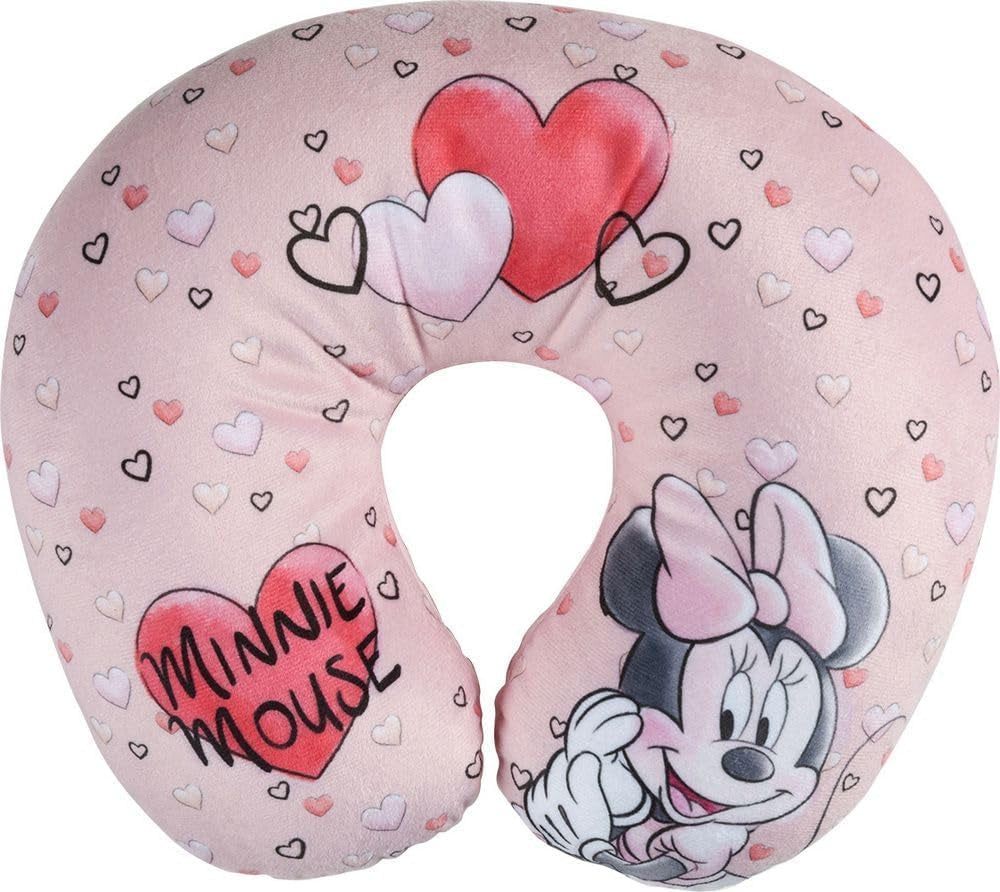 Tataway w Viaggio SI rośnie - poduszka podróżna Disney Minnie Mouse | Miękki aksamitny materiał | Można prać ręcznie w 30° | Wypełnienie mikroperłami | Krzesełko dziecięce odpowiednie od 3 lat, Różowe, jeden rozmiar, aksamitne Poduszki podróżne Sklep Naty Tytuł domyślny