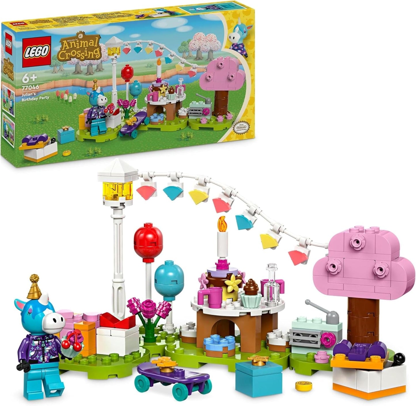 LEGO Animal Crossing Przyjęcie urodzinowe Jimmy'ego Kreatywna zabawka dla dzieci Gra wideo Koń Zestaw zwierząt Prezent dla dziewcząt i chłopców w wieku 6 lat 77046 Zestawy do budowania Besuche den LEGO-Store Default Title
