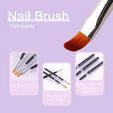 GZMAYUEN Poly Nail Gliding Solution 30 ml * 2 Żel do przedłużania paznokci Płynny żel do przedłużania paznokci - Łatwe rozwiązanie do samodzielnego przesuwania z pędzelkiem