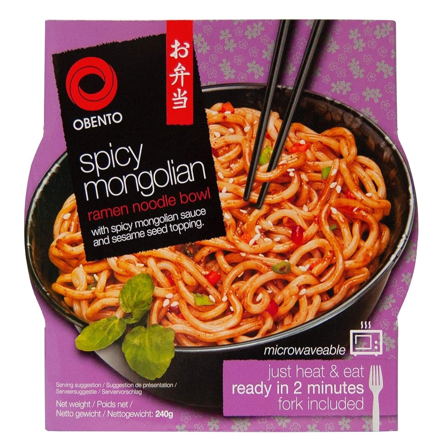 Miska udon słodko-kwaśna, gotowy posiłek do mikrofalówki, 240g