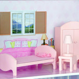 Olivia's Small World Giant Dollhouse, Large Wooden Dollhouse with Furniture and Accessories, 3-Story Dollhouse for Kids, Dollhouse for 12" Dolls, 3 Years + Naty Shop Dollhouses