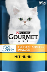 Gourmet Perle Select Mokra karma dla kotów z kurczakiem, opakowanie 26 szt. (26 x 85 g)