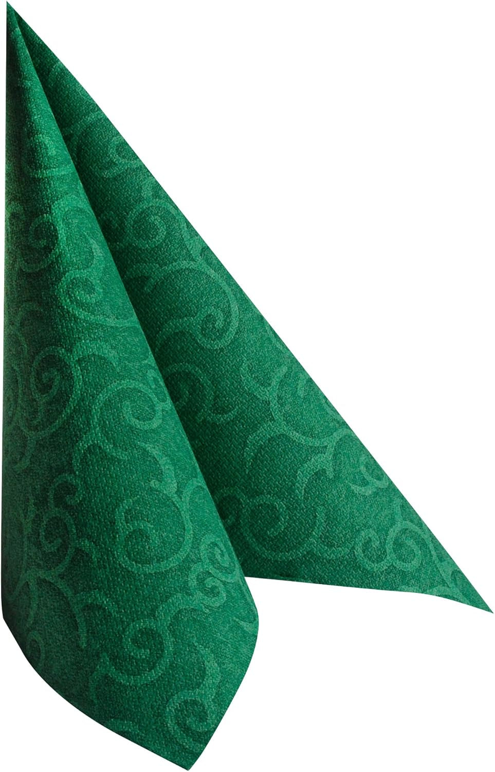 Papstar, 50 serwetek „ROYAL Collection” 1/4 złożenia 40 cm x 40 cm ciemnozielony „Casali”, #84884