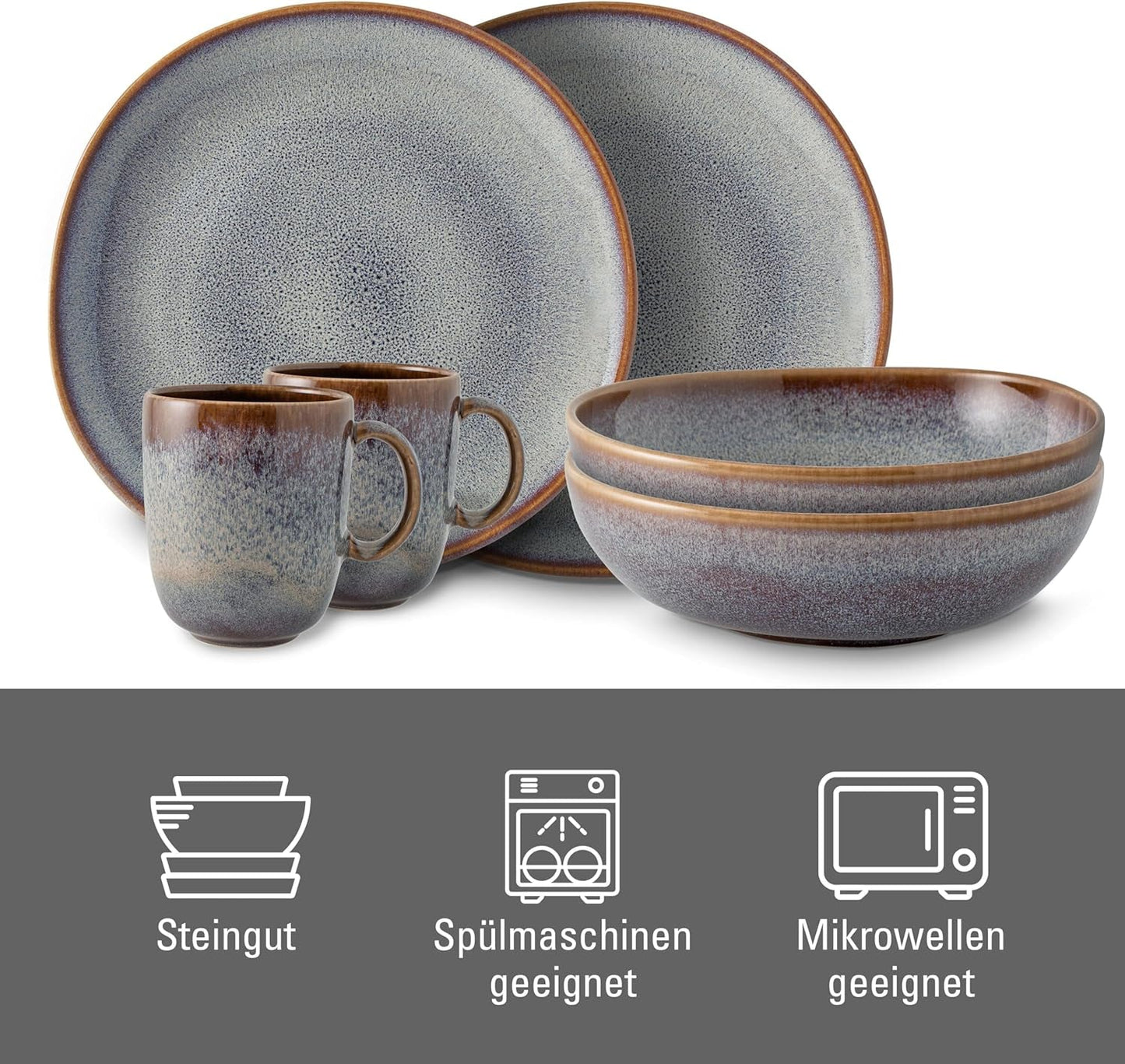 Zestaw śniadaniowy Lave beżowy marki Villeroy & Boch, 6 sztuk