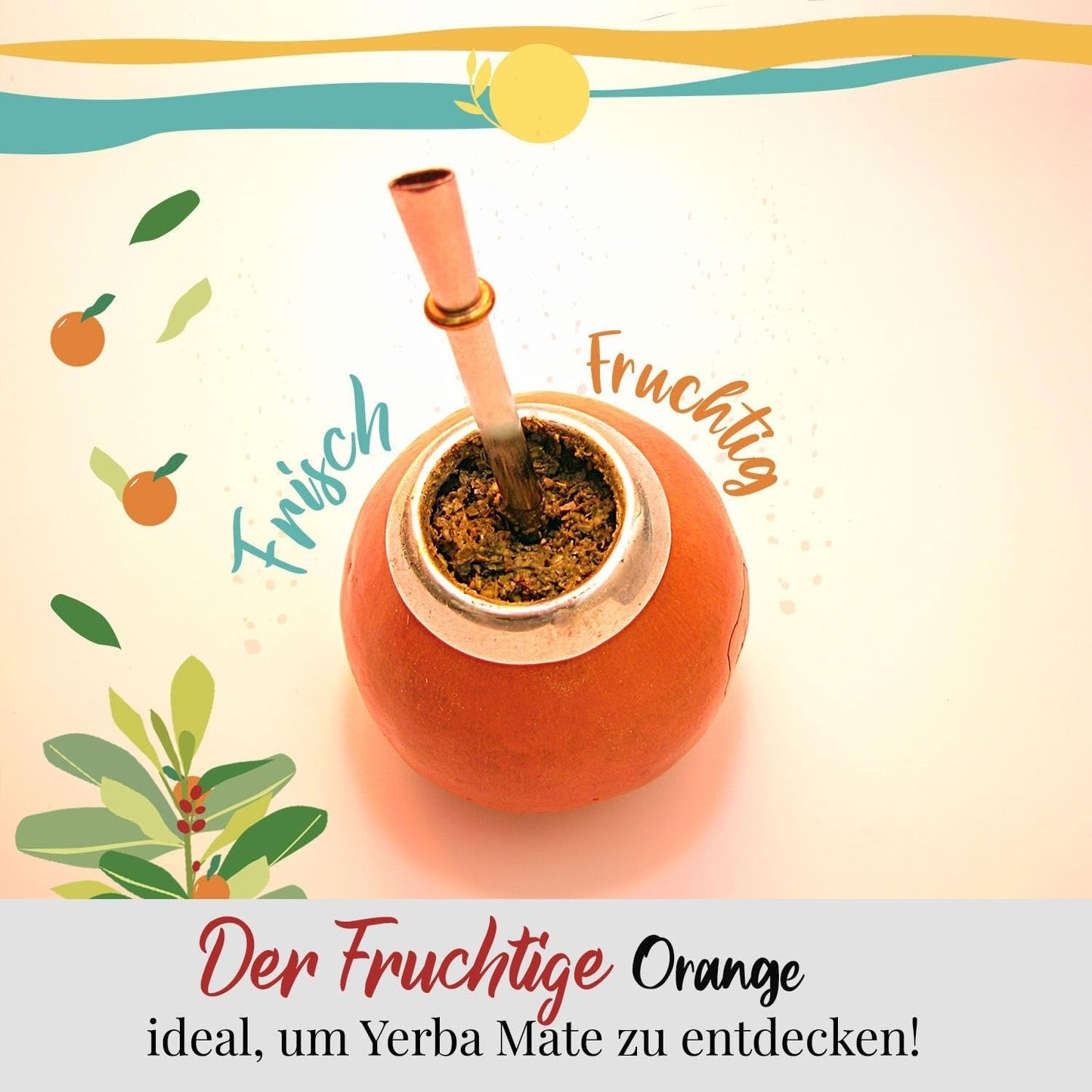 ORIGEENS BIO YERBA MATE z pomarańczami 200 G - Herbata owocowa I Organiczna niepalona Yerba Mate herbata bez szypułek i pyłu I Napój energetyzujący i detoksykujący
