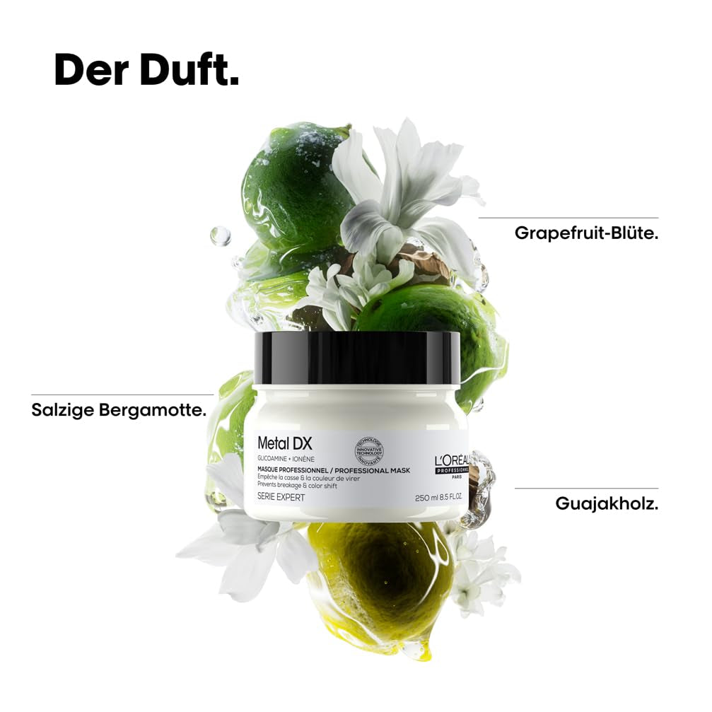 L'Oréal Professionnel Do włosów farbowanych, Promienne kolory i połysk, Seria Expert, Maska do włosów Metal DX Naty Shop