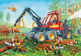 Ravensburger Puzzle dla dzieci - 07802 Koparka i traktor leśny - Puzzle dla dzieci od 4 lat, zawierające 2X24 elementy Puzzle Naty Shop