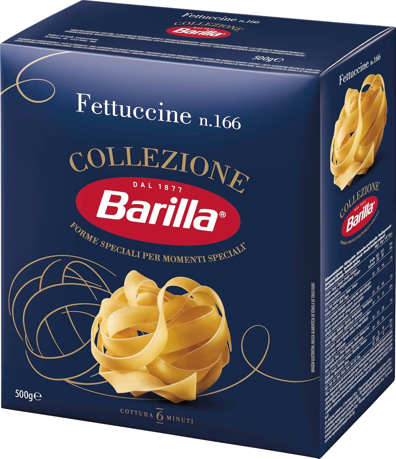 Pasta Barilla Collezione Fettuccine, (1 x 500 g) (3 sztuki w opakowaniu)