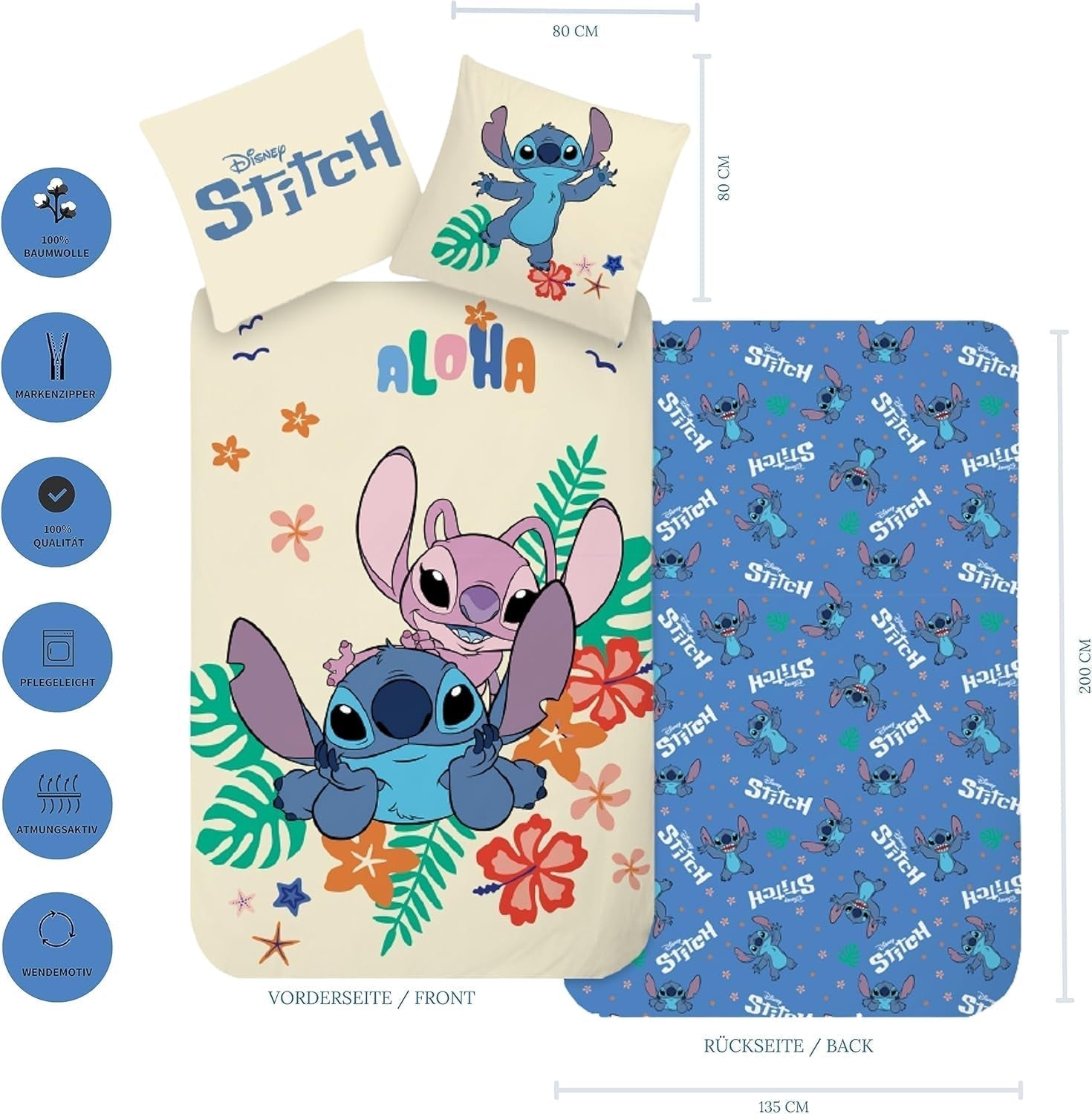 Pościel dla dzieci i młodzieży, Stitch Pościel - dziecięca Sklep Naty